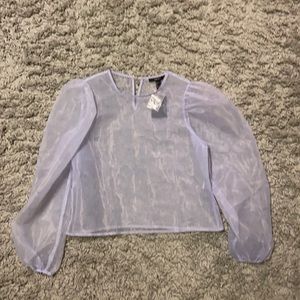 Violet mesh long sleeve top
